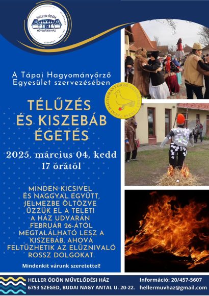 Kiszebáb égetéssel űzik el a telet Tápén