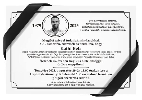 Kathi Béla temetés