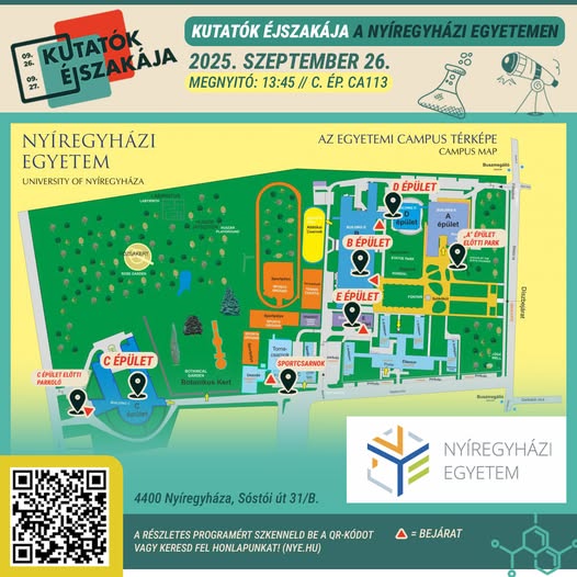 Kutatók éjszakája a Nyíregyházi Egyetemen