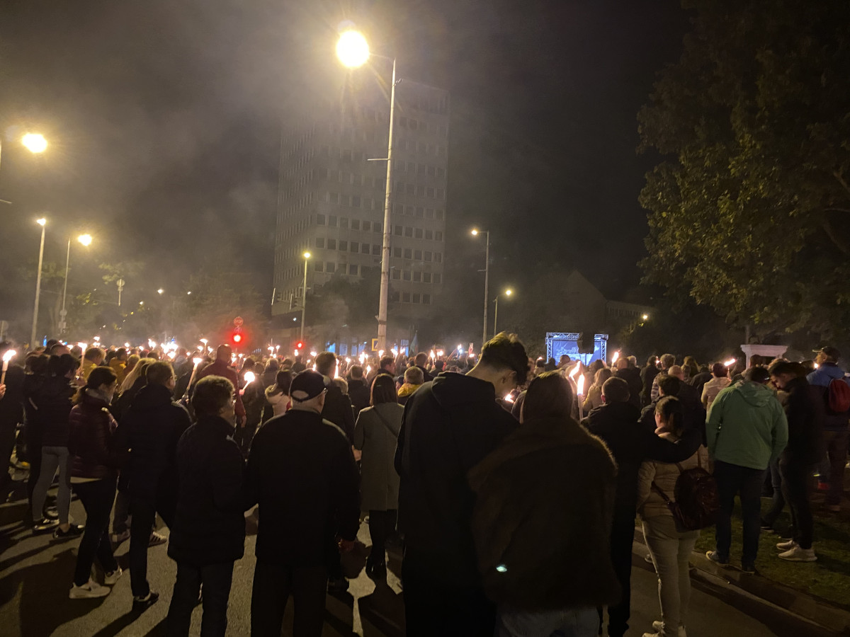 Nyíregyházán tartott beszédet Magyar Péter