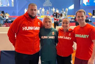 Kovács Ábel, Kecskés Karina, Pósa Tamara, Kecskés Zoltán edző